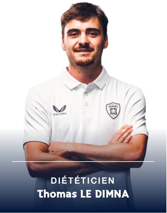 Thomas Le Dimna, diététicien du Rugby Club Vannes